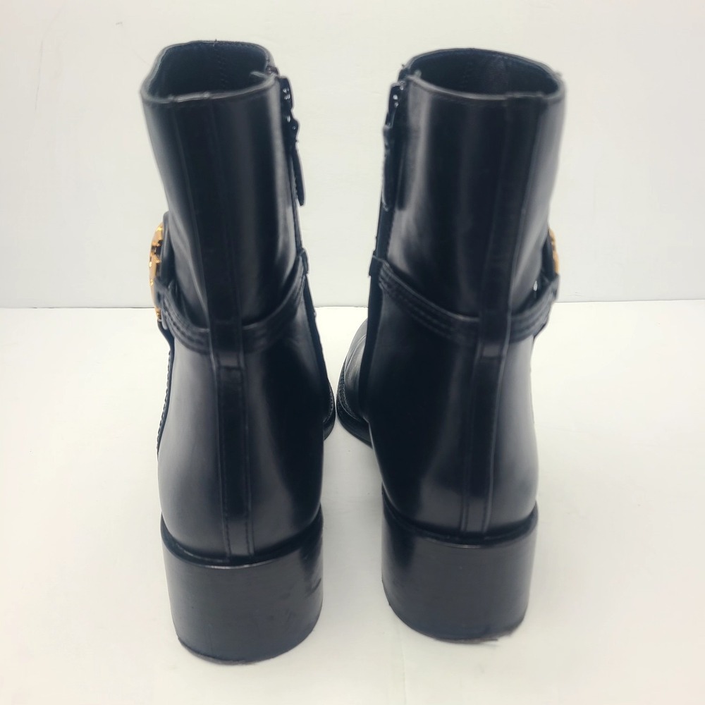 Tory Burch Miller 45MM Ankle Bootie Calf Leather Perfect Black 61151 Size 10.5 - Picture 7 of 11